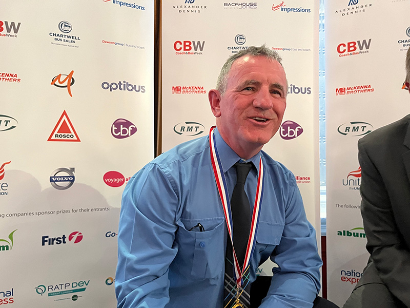 Last year’s overall winner Michael Evans from Stagecoach South Walesl